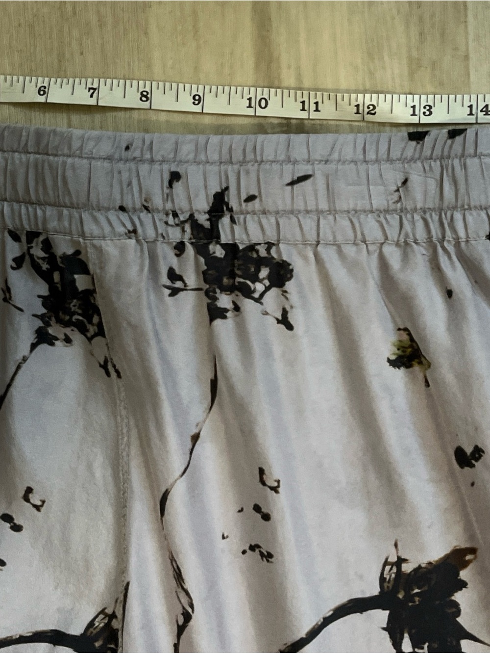 Poetry Luxurious Silk/Suede Crepe de Chine Trouser Pants w/ Drawstring Waist - Picture 4 of 6